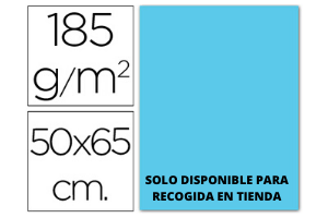 CARTULINA GUARRO AZUL CIELO  50x65CM -185GR. 1UN