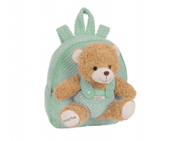 MOCHILA SAFTA CON OSITO TURQUESA