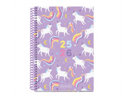 AGENDA ESCOLAR SEMANAL MR UNICORNIOS A5 25-26