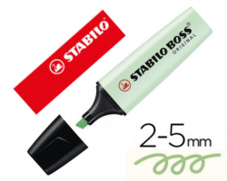 MARCADOR STABILO BOSS PASTEL VERDE MENTA