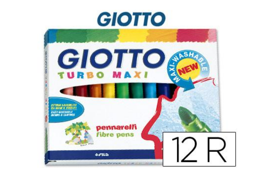 ROTULADORES GIOTTO TURBO MAXI 12 COLORES