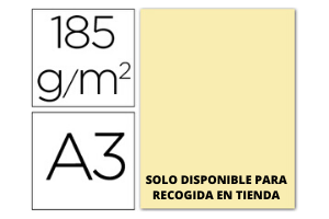 CARTULINA DIN A3 CREMA  185GR GUARRO